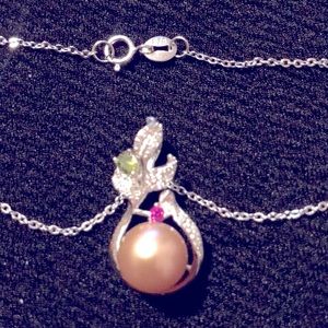 NEW Pearl necklace sterling silver